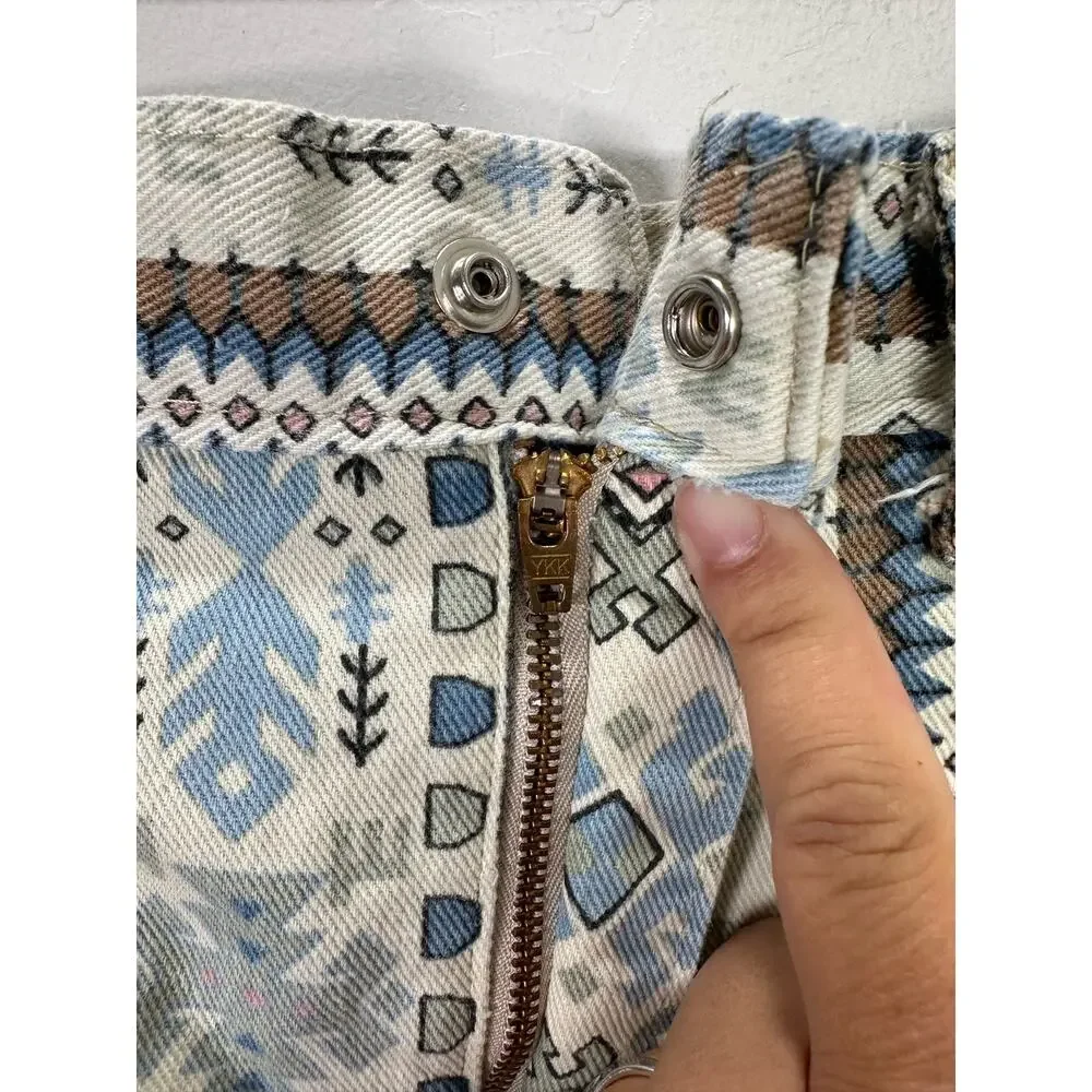 VTG 90s Backroad Blues Women’s Southwestern Aztec Cowgirl Rodeo Mini Skirt sz 12